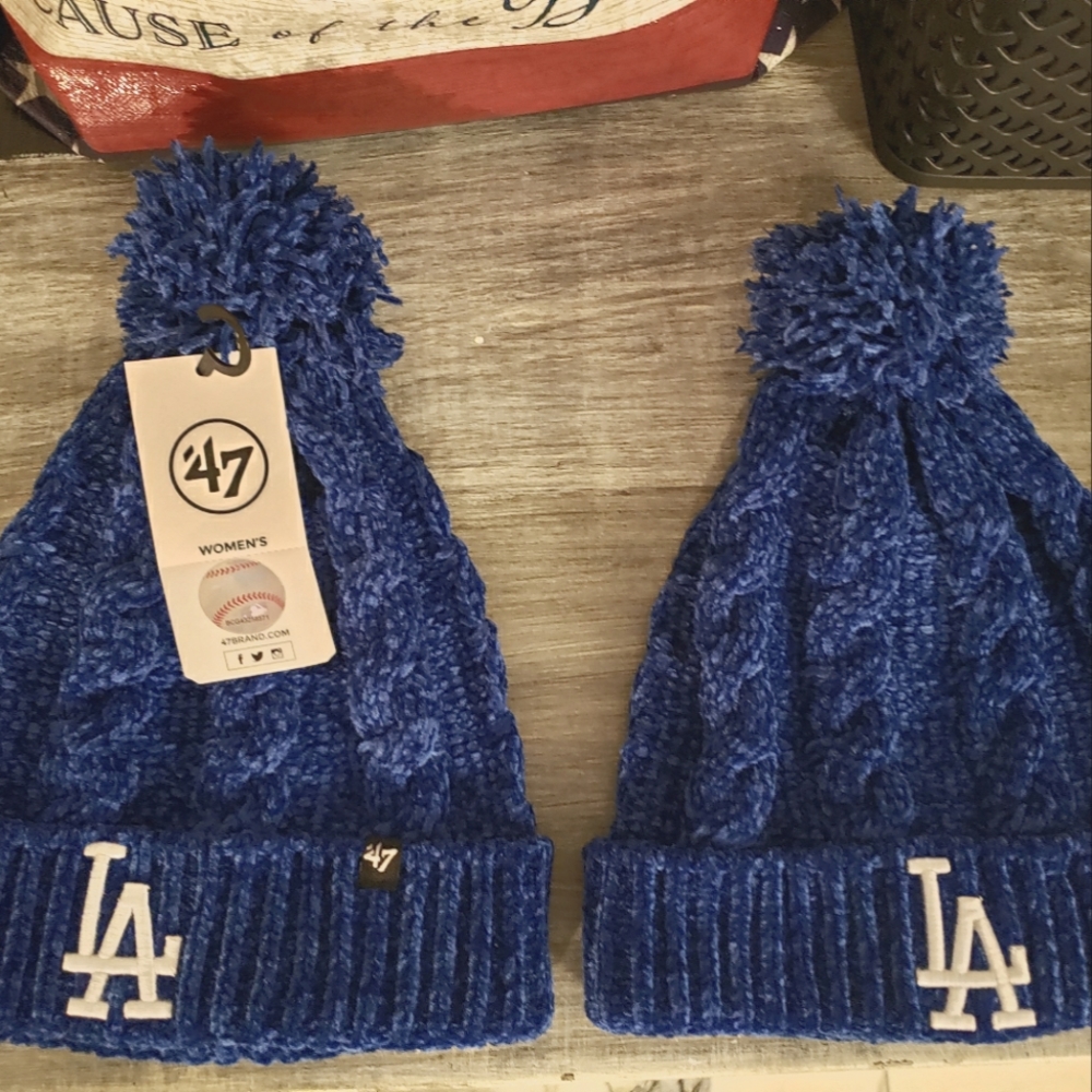 47Brand LA Dodgers Women's beanie hat with Pom